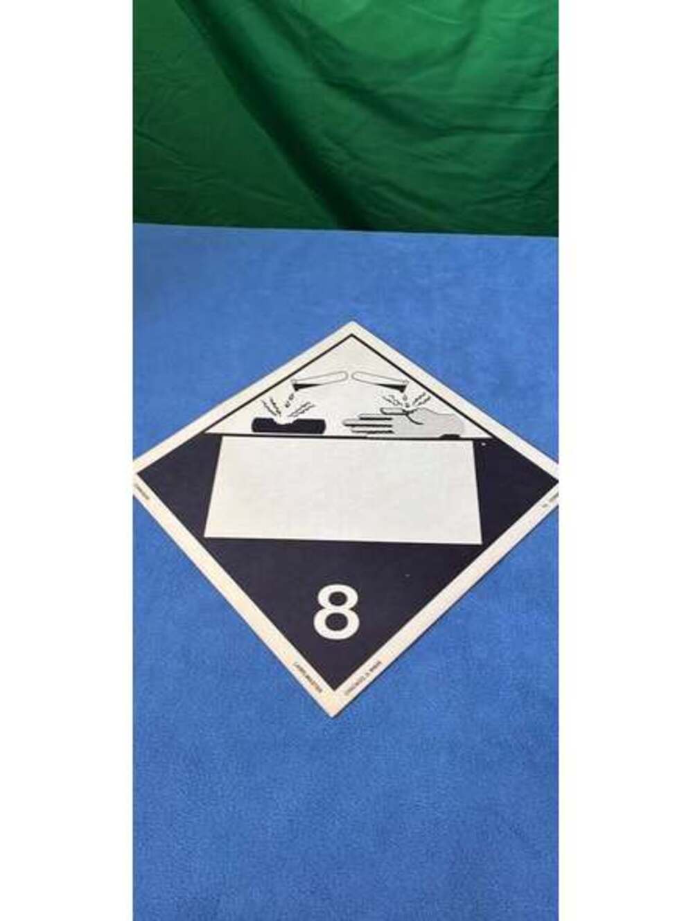 Labelmaster Class 8 Corrosive Hazard Placard